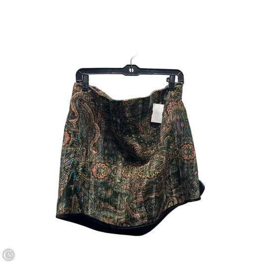 Skirt Mini & Short By Zara In Green & Orange, Size: Xl