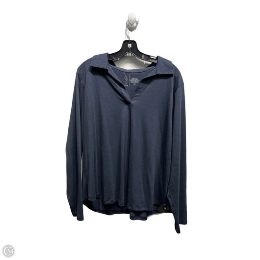 Top Long Sleeve By Joie In Navy, Size: 2x