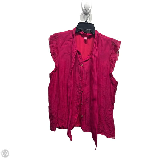 Top Short Sleeve Designer By Lilly Pulitzer In Pink, Size: Xl