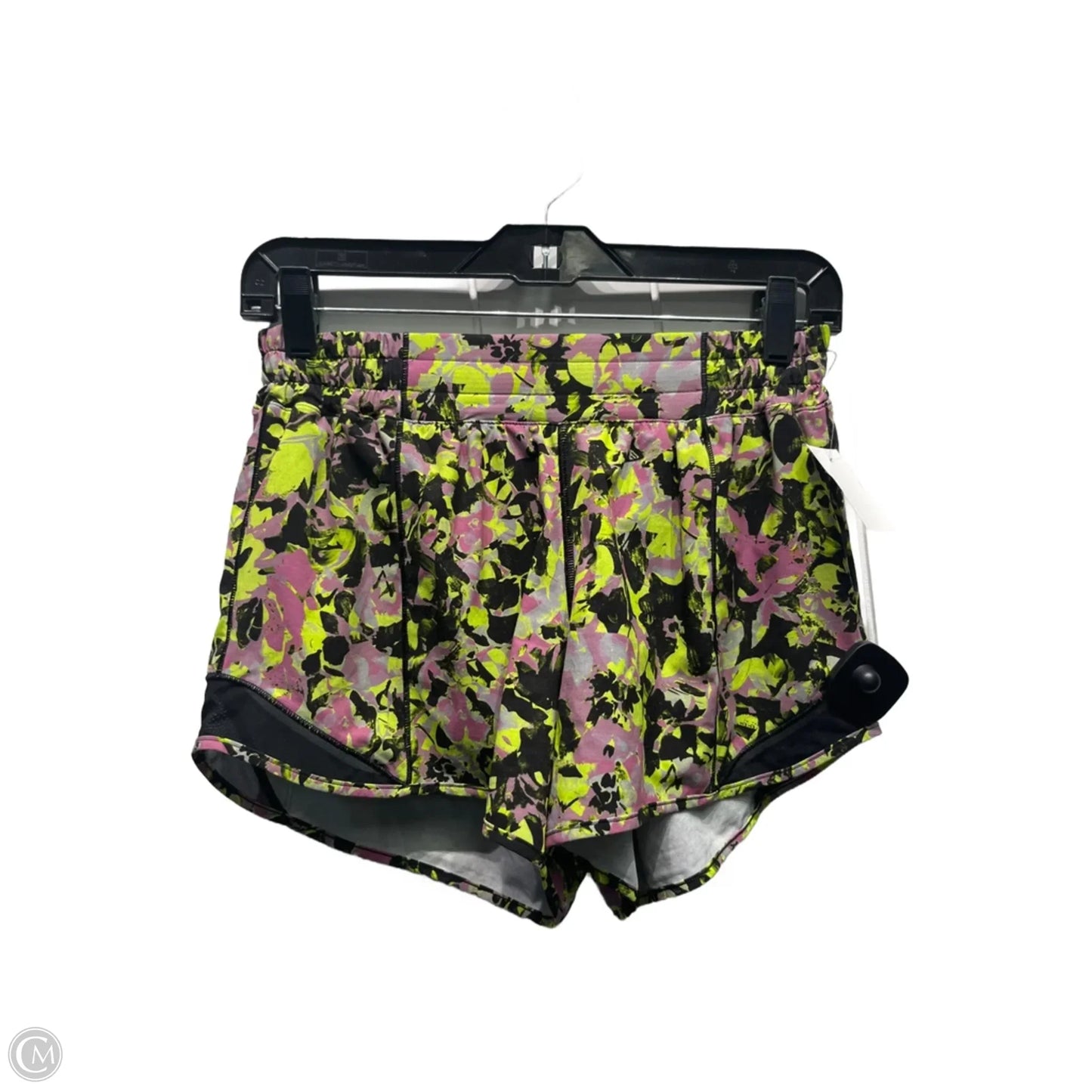 Athletic Shorts By Lululemon In Green & Purple, Size: 6