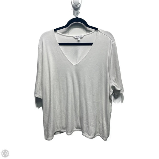 Top Short Sleeve Basic By Liverpool In White, Size: 3x
