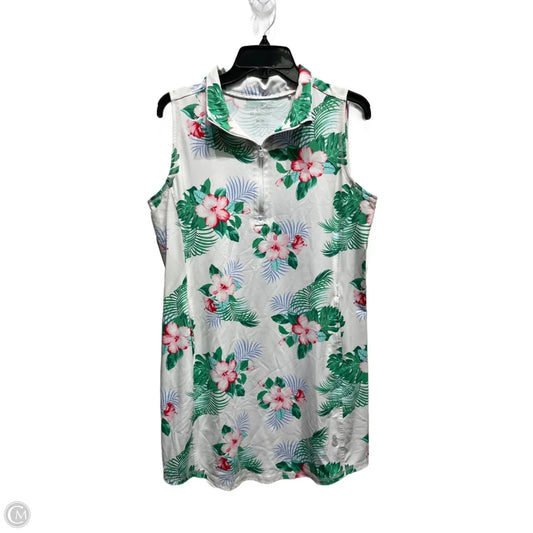 Dress Casual Short By Tommy Bahama In Green & White, Size: M