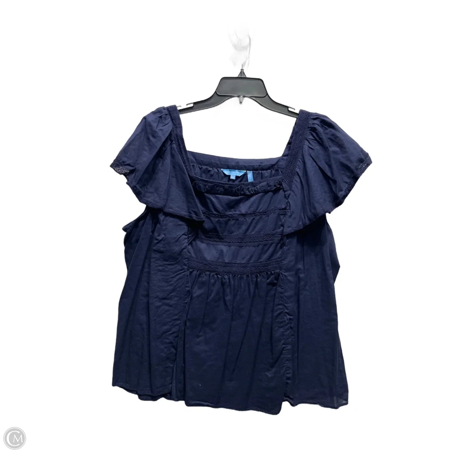 Top Short Sleeve By Draper James In Navy, Size: Xxl