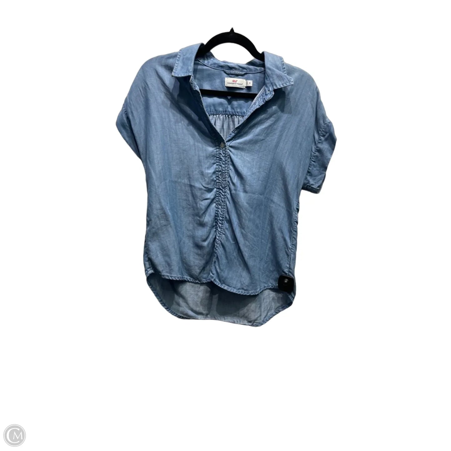 Top Short Sleeve By Vineyard Vines In Blue Denim, Size: 0