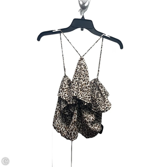 Top Sleeveless By Allie Rose In Animal Print, Size: M