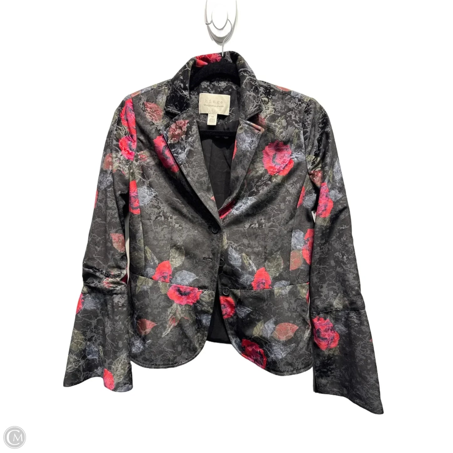 Blazer By Hinge In Black & Red, Size: Xs