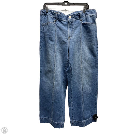 Jeans Wide Leg By Talbots In Blue Denim, Size: 16