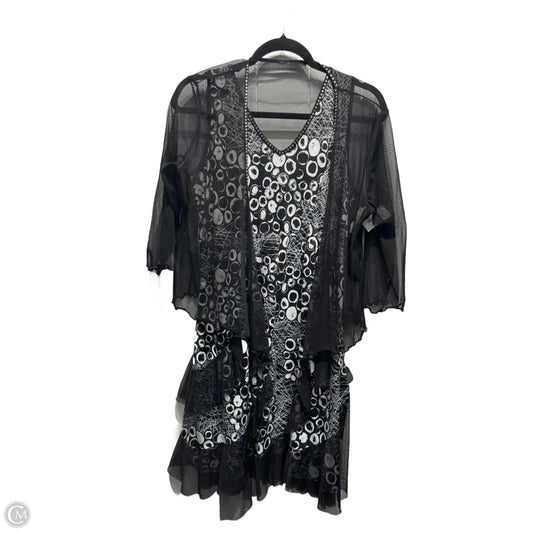 Dress Set 2pc By CHRISTALINE In Black & White, Size: M