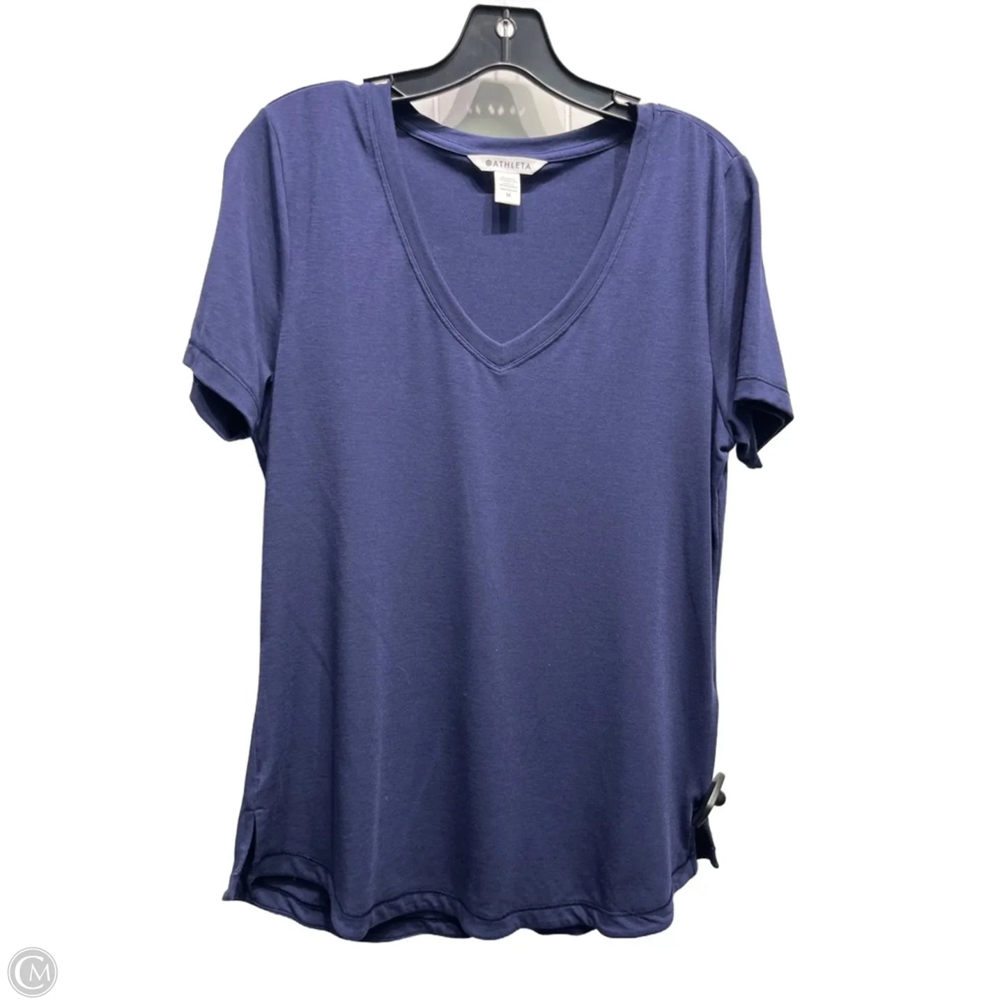 Athletic Top Short Sleeve By Athleta In Navy, Size: M