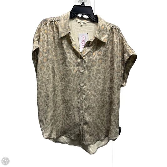 Blouse Short Sleeve By Jodifl In Animal Print, Size: S