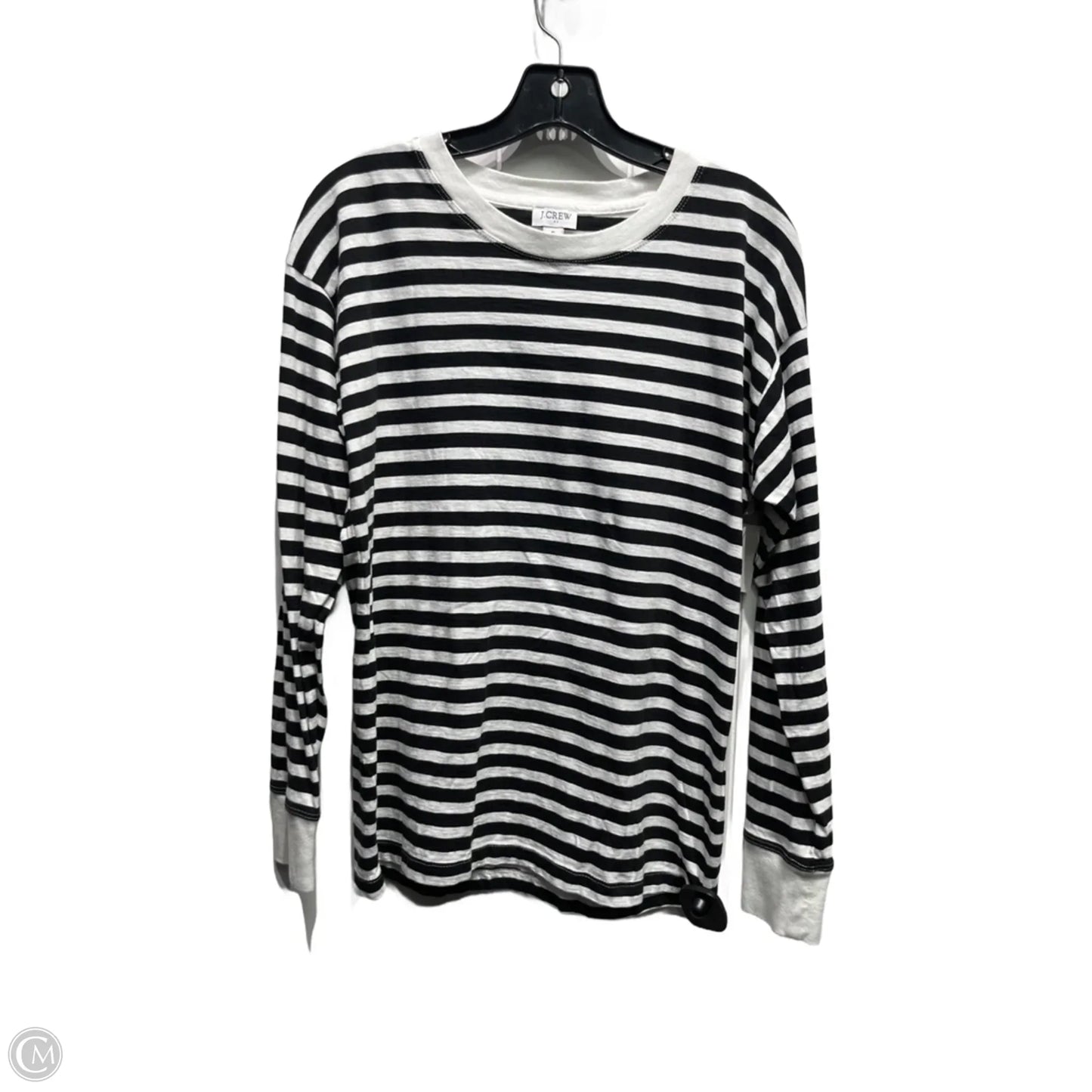 Top Long Sleeve Basic By J. Crew In Black & White, Size: S
