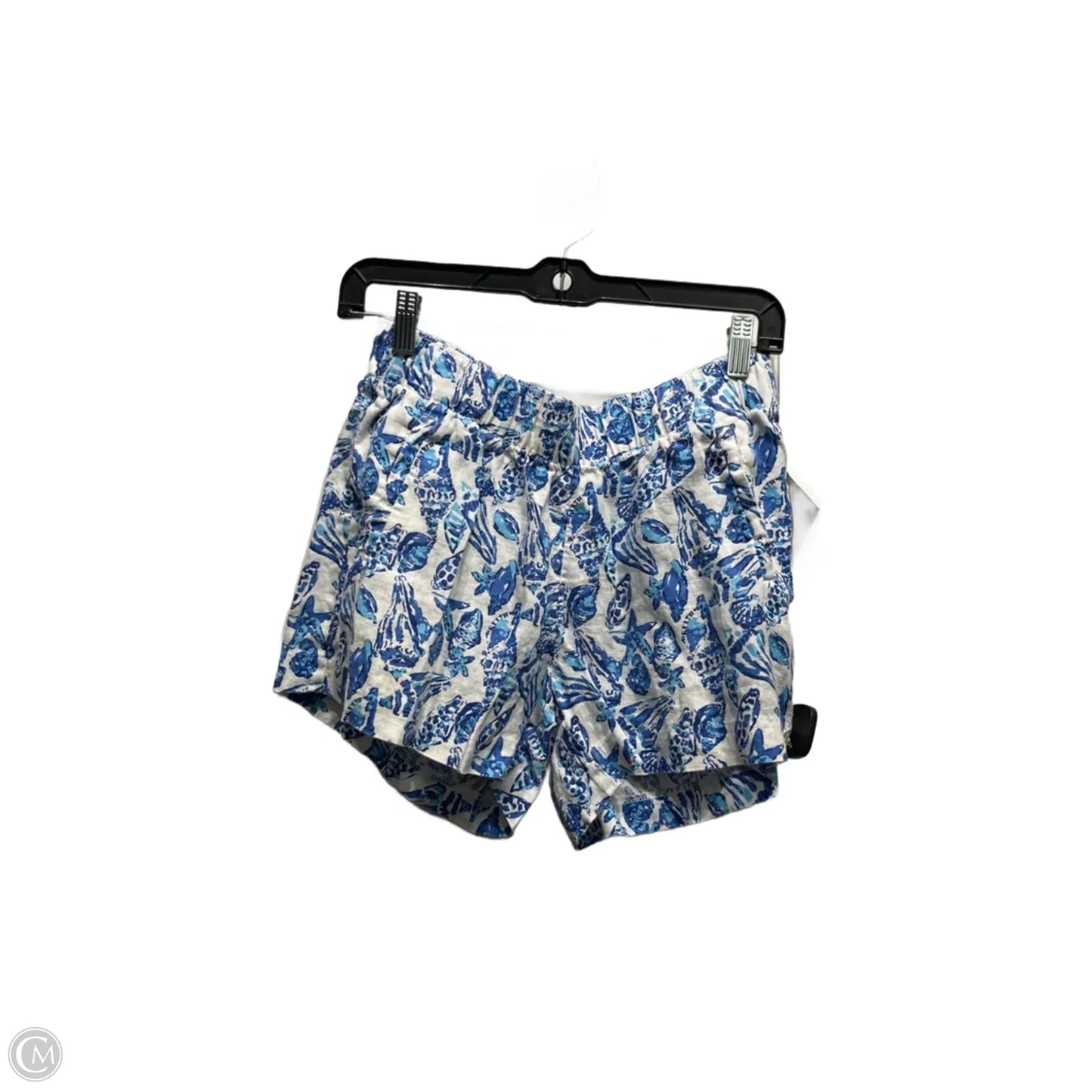 Shorts Designer By Lilly Pulitzer In Blue & White, Size: S