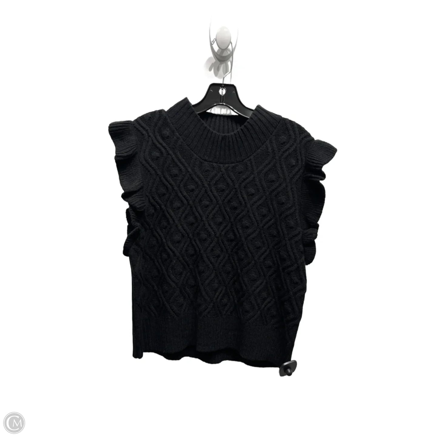 Sweater Short Sleeve By Celebrity Pink In Black, Size: Xxl