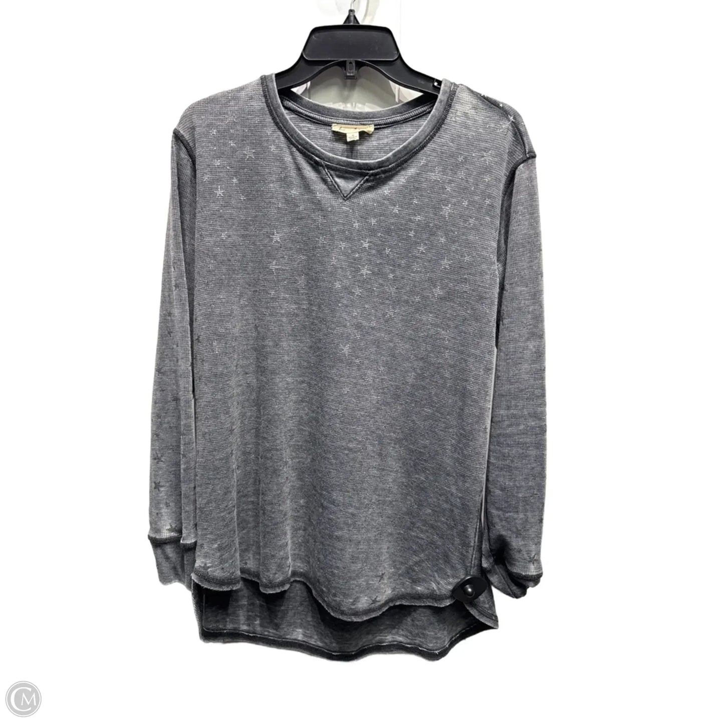 Top Long Sleeve By Jane And Delancey In Grey & Silver, Size: M