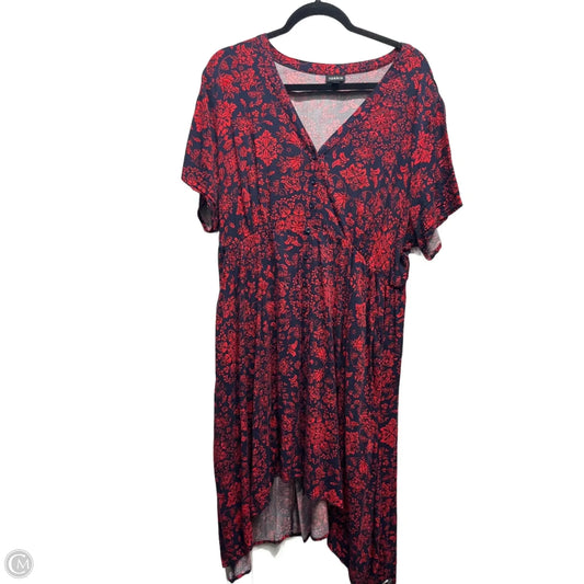 Dress Casual Midi By Torrid In Blue & Red, Size: 2x