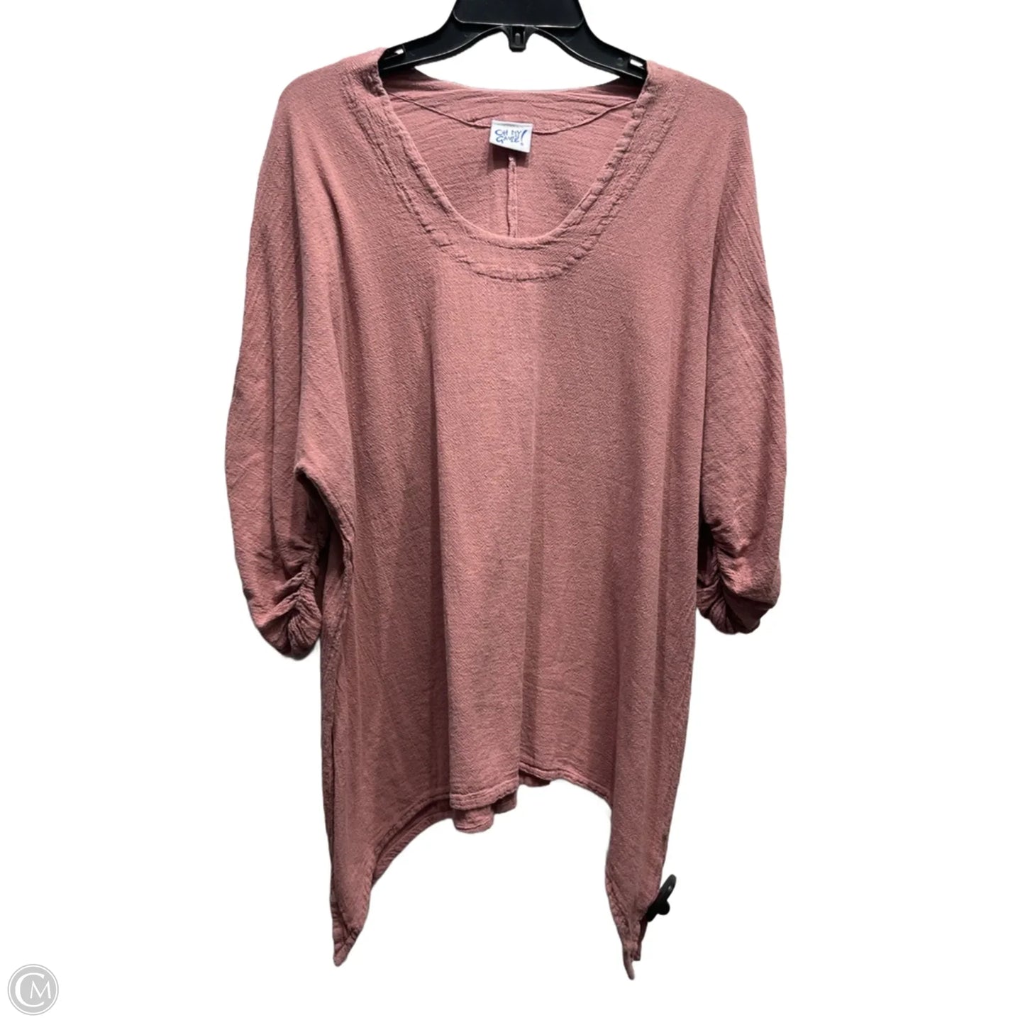 Top 3/4 Sleeve By Oh My Gauze In Mauve, Size: Xl