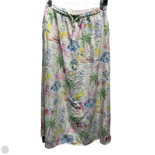 Skirt Maxi By Calypso St Barth In Blue & Cream, Size: S