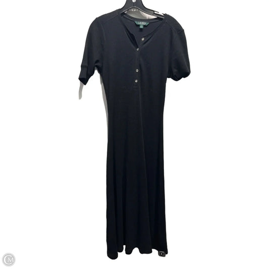 Dress Casual Midi By Ralph Lauren In Black, Size: S