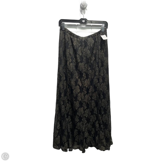 Skirt Maxi By Chicos In Black & Gold, Size: L