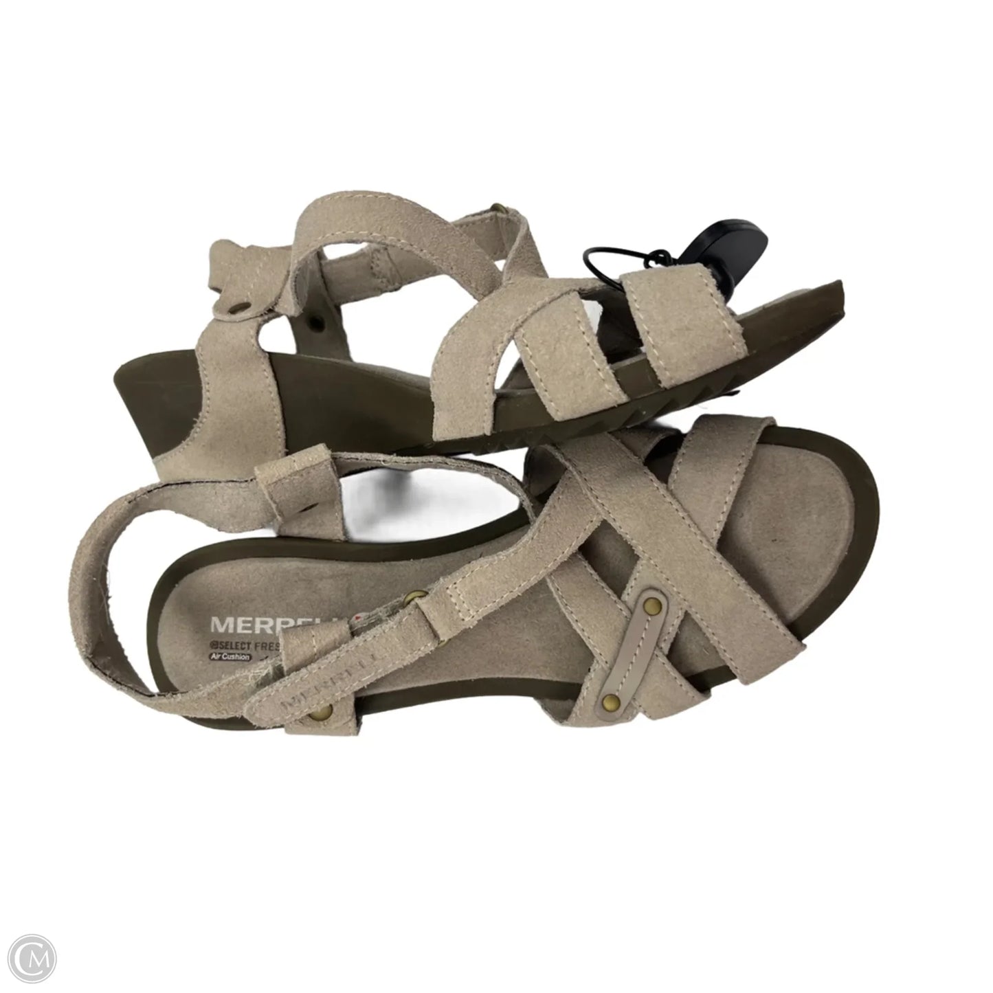 Sandals Heels Wedge By Merrell In Grey, Size: 8