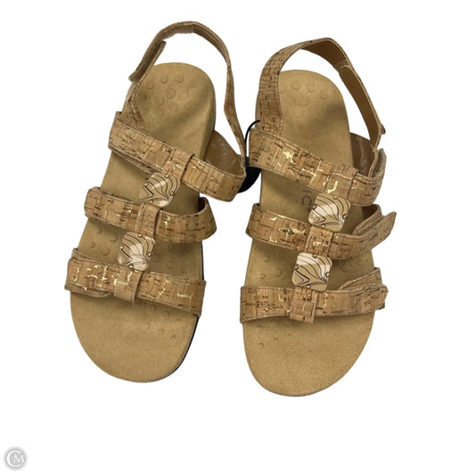 Sandals Flats By Vionic In Tan, Size: 8