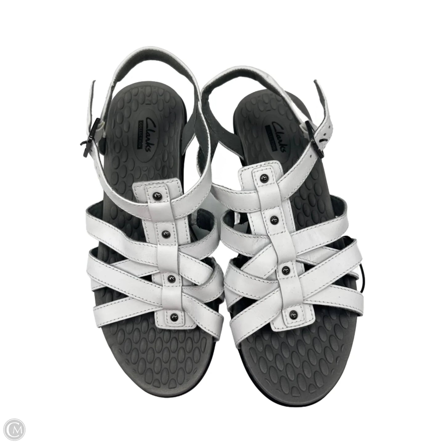 Sandals Flats By Clarks In White, Size: 8