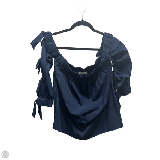 Top Long Sleeve Designer By Milly In Navy, Size: S