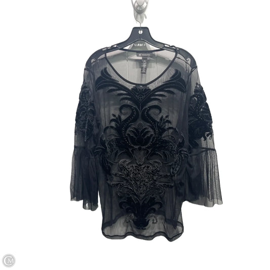 Blouse Long Sleeve By Inc In Black, Size: Xxl
