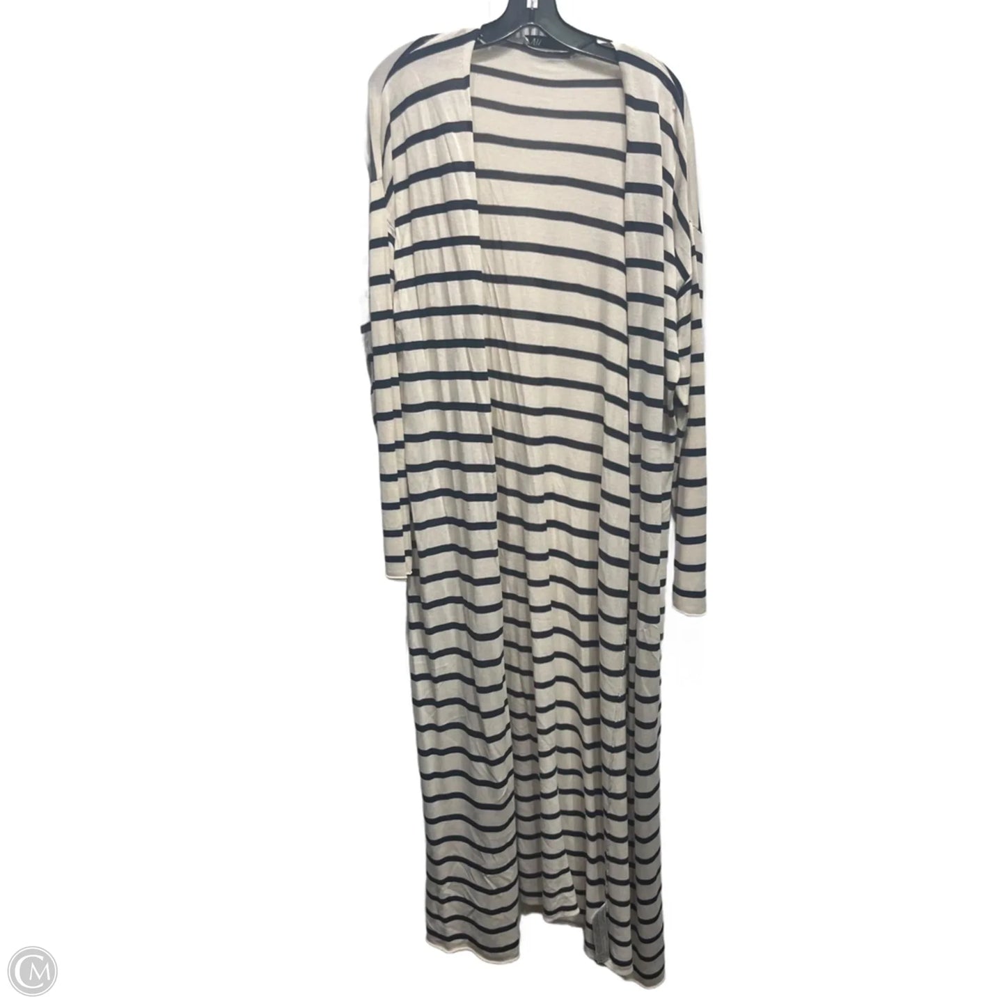 Sweater Cardigan By Zara In Blue & White, Size: L