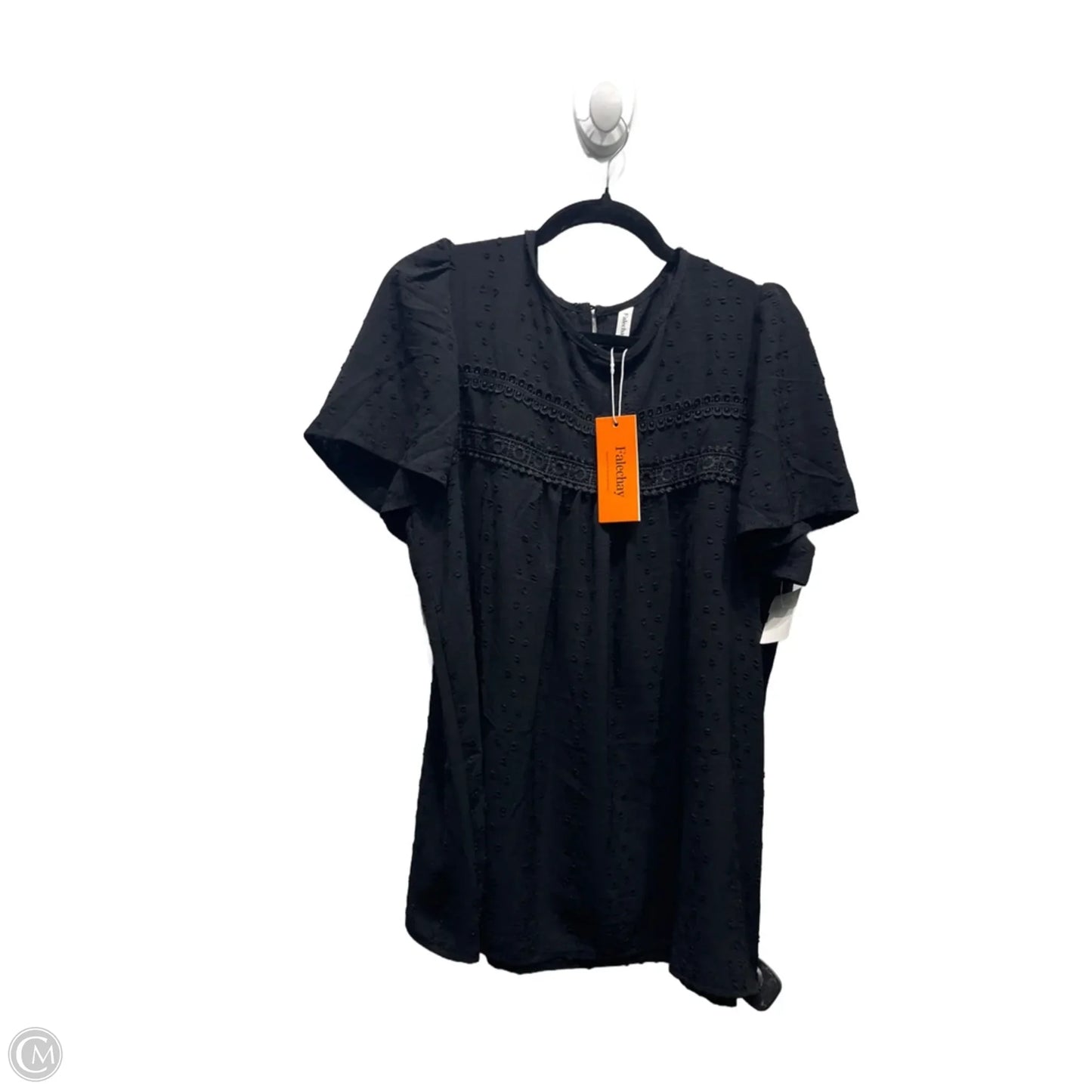 Top Short Sleeve By FALECHAY In Black, Size: Xl