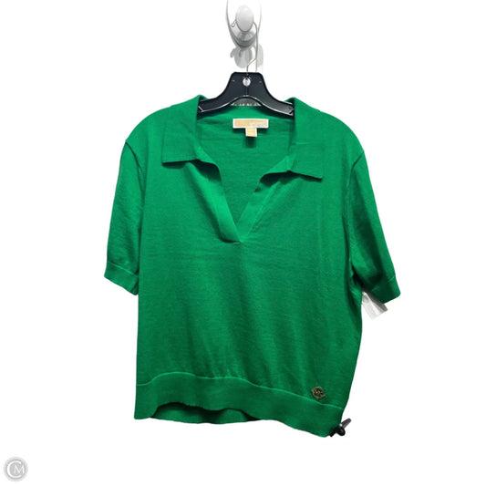 Top Short Sleeve By Michael By Michael Kors In Green, Size: Xl