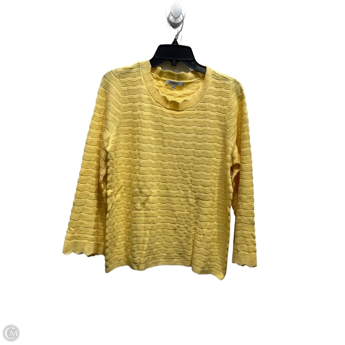 Sweater By Chicos In Yellow, Size: M