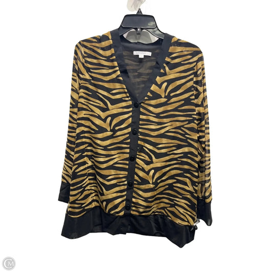Cardigan By Chicos In Animal Print, Size: M