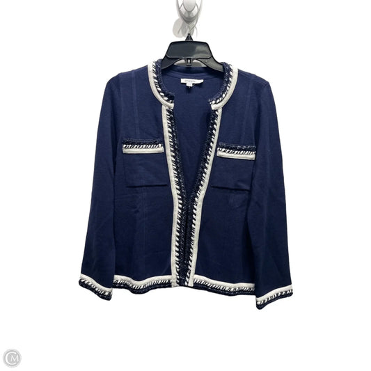 Blazer By Chicos In Blue & White, Size: S