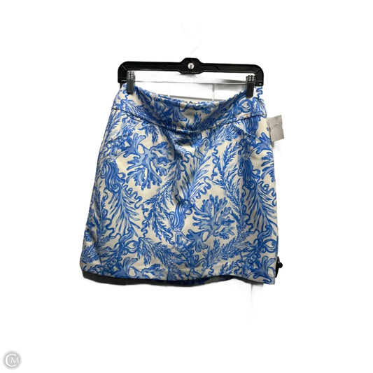 Skort Designer By Lilly Pulitzer In Blue & White, Size: 6