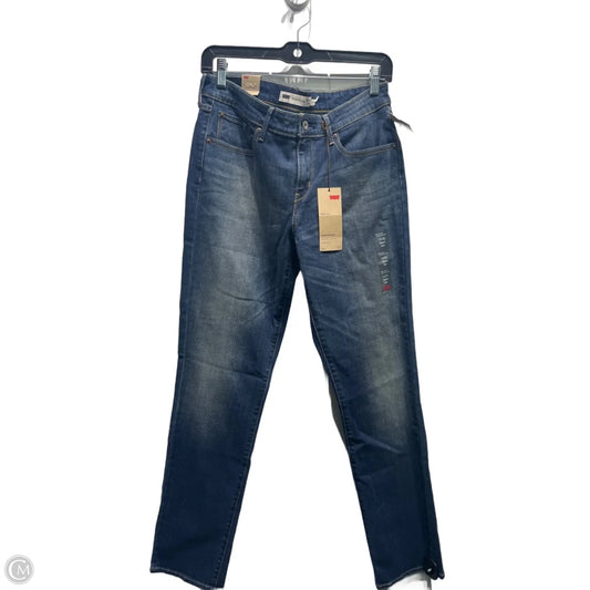 Jeans Straight By Levis In Blue Denim, Size: 10