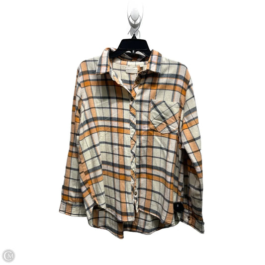 Top Long Sleeve By Clothes Mentor In Blue & Cream, Size: Xl