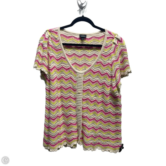 Top Short Sleeve By Torrid In Pink & Yellow, Size: 16
