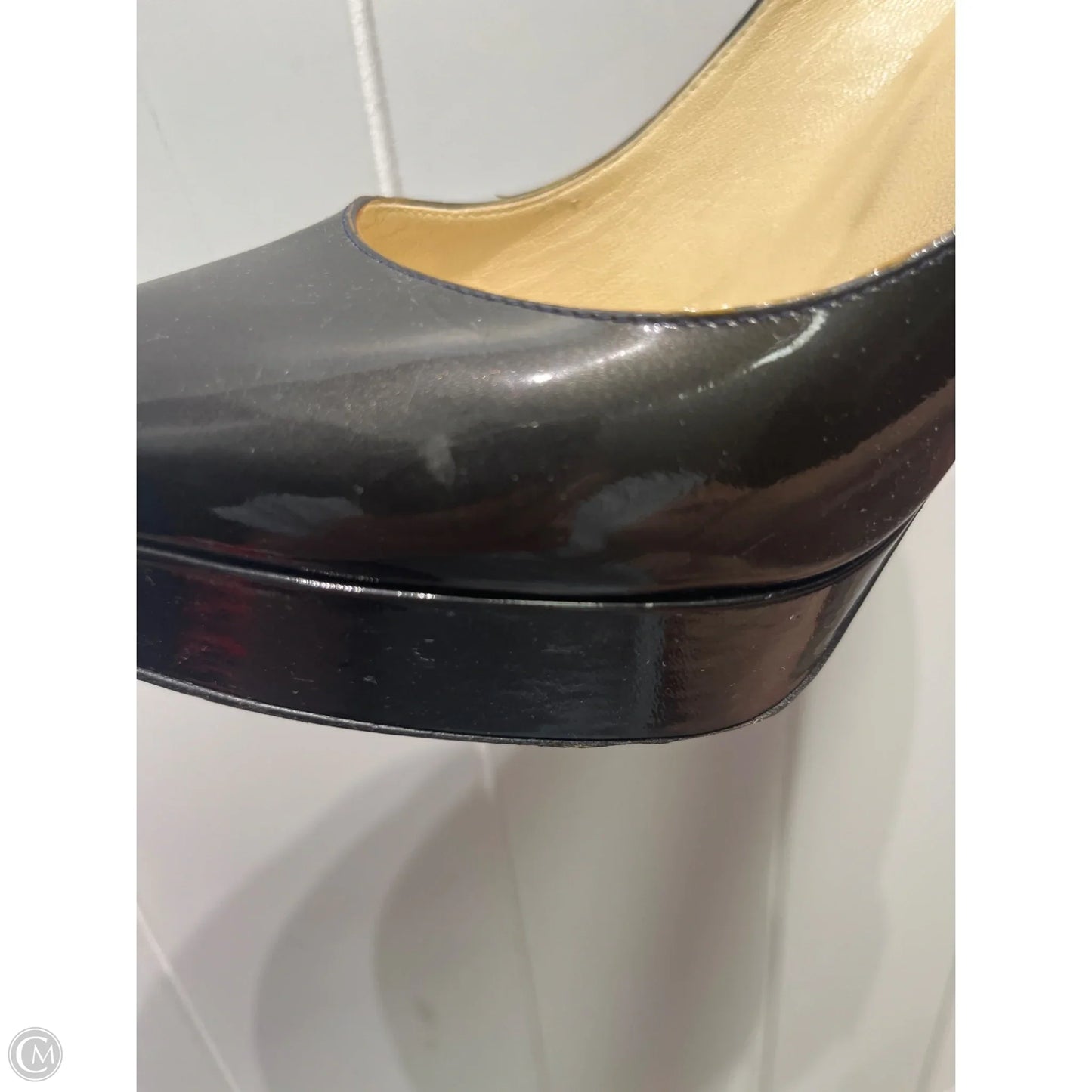 Shoes Luxury Designer By Jimmy Choo In Grey, Size: 9.5