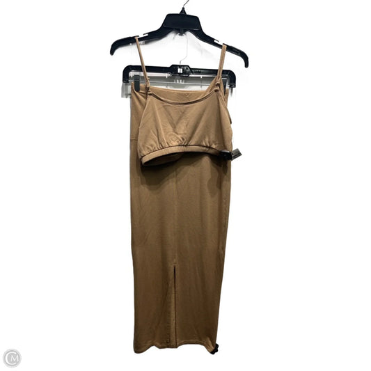 Skirt Set 2pc By BLEUSALTp In Tan, Size: Xs