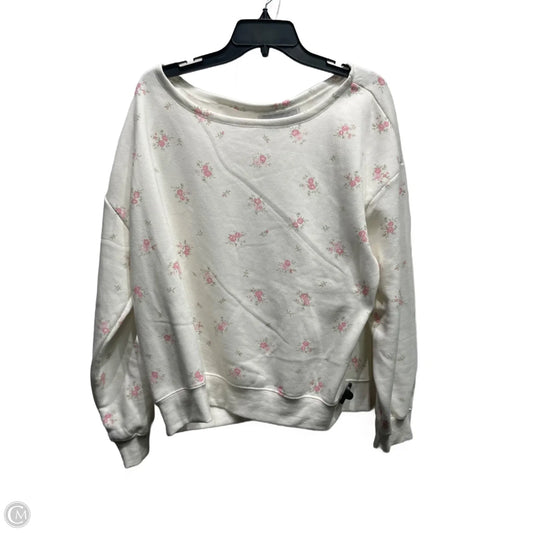 Top Long Sleeve By chemistry In Pink & White, Size: L