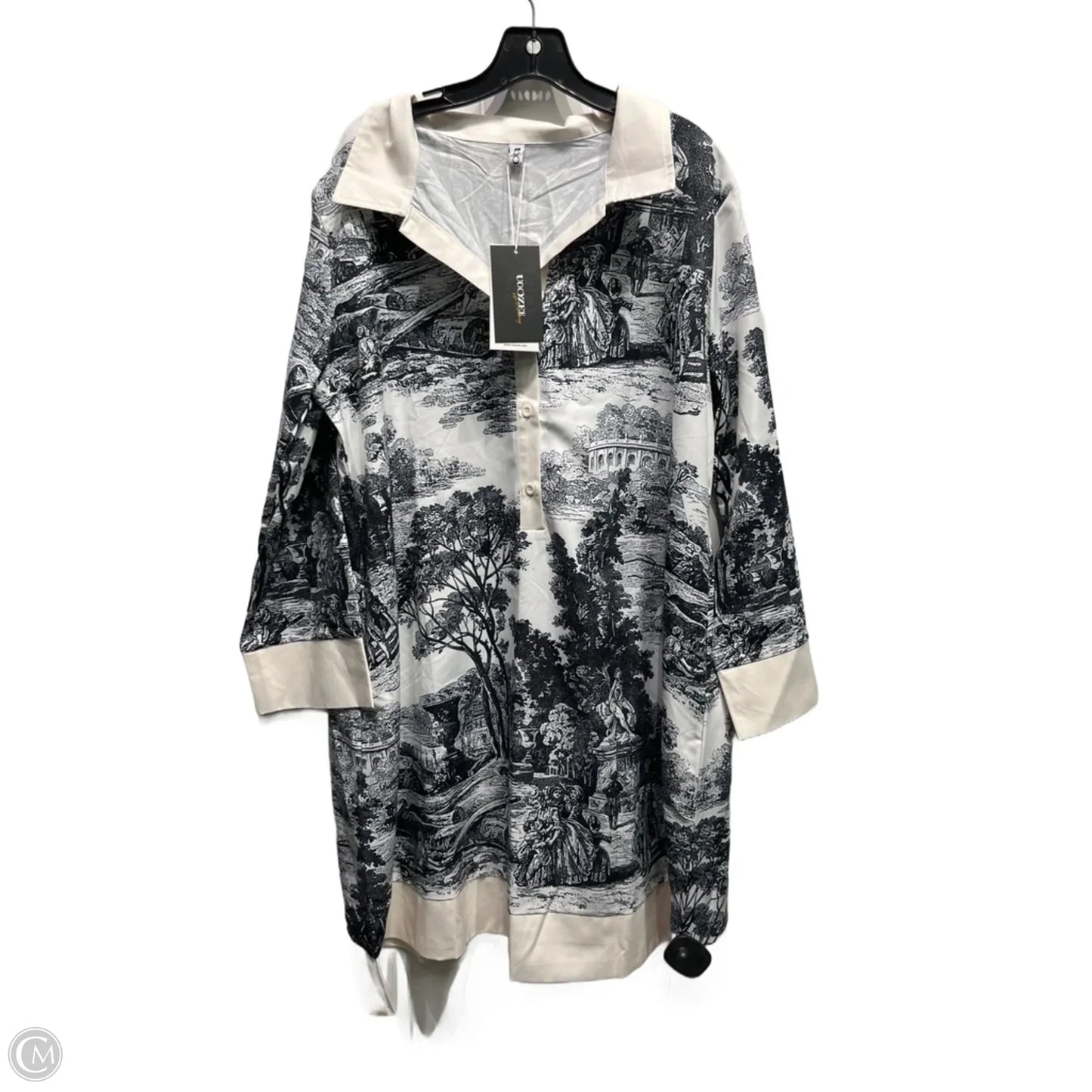 Dress Work By upooozee In Black & White, Size: Xl