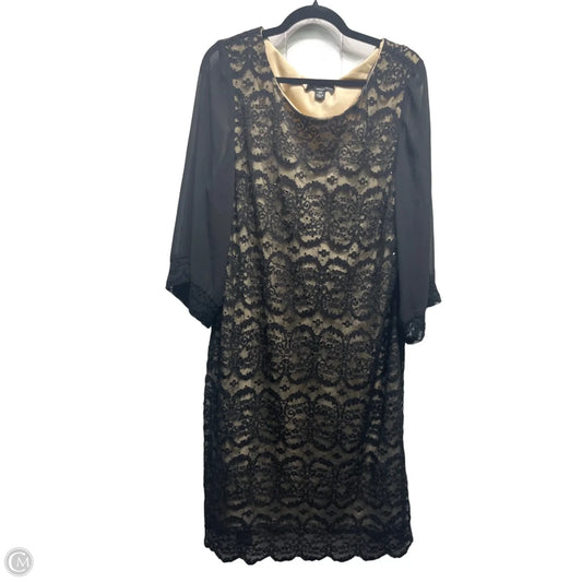 Dress Party Short By R And M Richards In Black & Tan, Size: 20