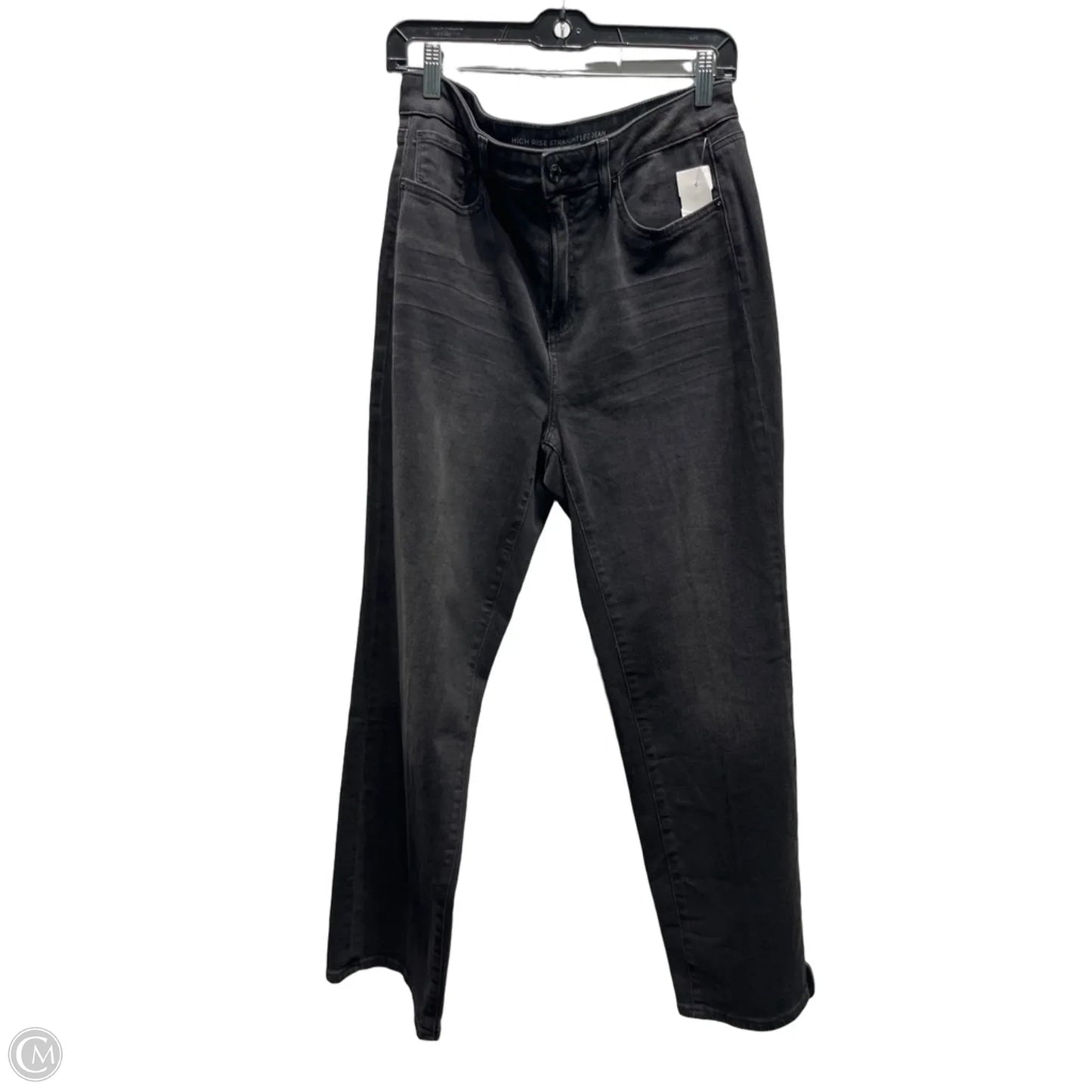 Jeans Straight By Chicos In Black Denim, Size: 10