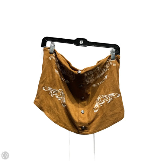 Top Sleeveless By Clothes Mentor In Cream & Tan, Size: L