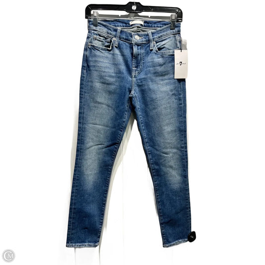 Jeans Straight By 7 For All Mankind In Blue Denim, Size: 4