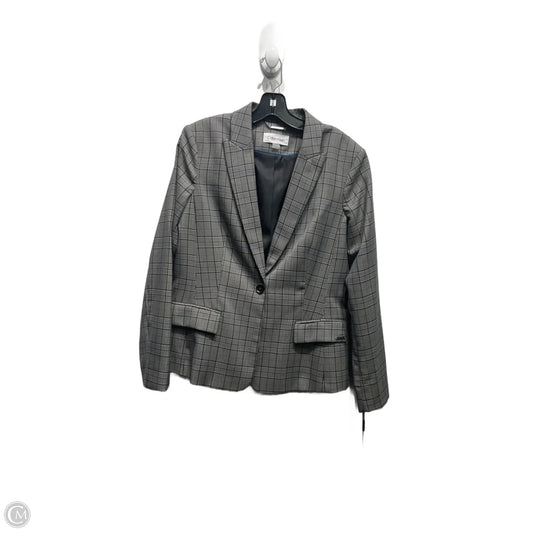 Blazer By Calvin Klein In Grey & White, Size: 10