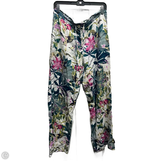 Pants Linen By Tommy Bahama In Green & Pink, Size: M