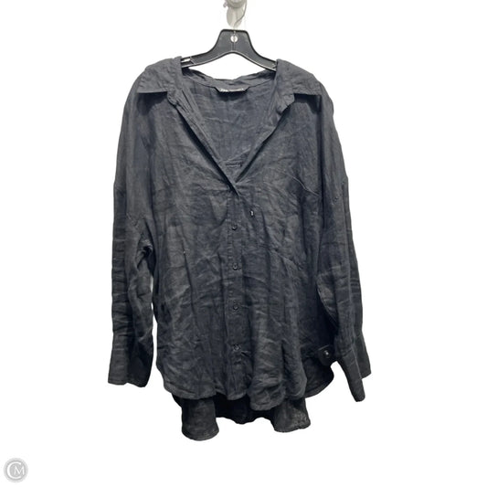Top Long Sleeve By Zara In Black, Size: Xl