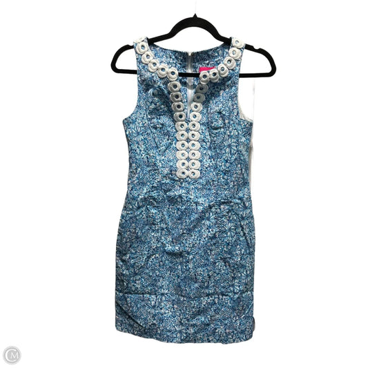 Dress Designer By Lilly Pulitzer In Blue & White, Size: Xxs